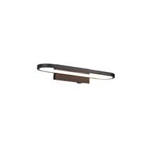 Aplica de perete pentru baie Trio GIANNI metal, negru, LED, 3000K, 17W, 1700lm, IP44 - 283770132