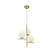 Pendul Trio PURE metal, sticla, alama, alb, E14 - 302000308