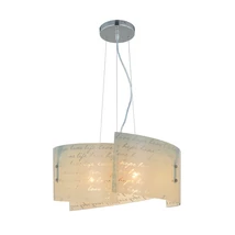 Pendul Trio SIGNA metal, sticla, crom, alb, E27 - 302500301