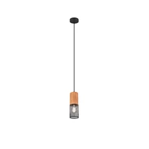 Pendul Trio TOSH metal, lemn, negru, maro, E27 - 304300132