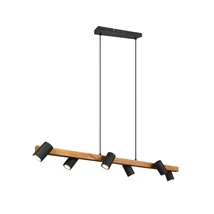 Pendul Trio MARLEY metal, lemn, negru, maro, GU10 - 312490632