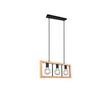 Pendul Trio AGRA metal, lemn, negru, maro, E27 - 313800332