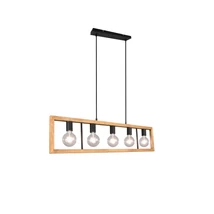 Pendul Trio AGRA metal, lemn, negru, maro, E27 - 313800532