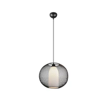 Pendul Trio FILO metal, sticla, negru, alb, E27 - 313900132