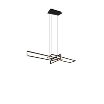 Pendul Trio SALINAS metal, negru, LED, 3000K, 34W, 4200lm - 320310332