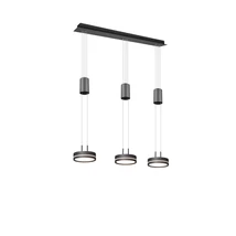 Pendul Trio FRANKLIN metal, antracit, LED, 3000K, 3x9W, 3150lm - 326510342