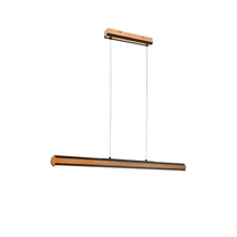 Pendul Trio DEACON metal, lemn, negru, maro, LED, 2700K-4000K-6500K, 42W, 5000lm - 326610232