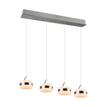 Pendul Trio DIOS metal, acril, nichel , alb, LED, 32W, 2300-3000-4000K, 3200Lm - 331410407
