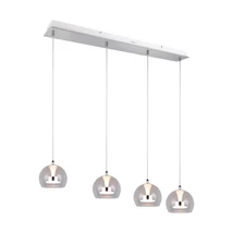 Pendul Trio FLYNT metal, sticla, alb, transparent, LED, 32W, 2300-3000-4000K, 3520Lm - 331610406