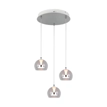 Pendul Trio FLYNT metal, sticla, alb, transparent, LED, 24W, 2300-3000-4000K, 2640Lm - 331630306