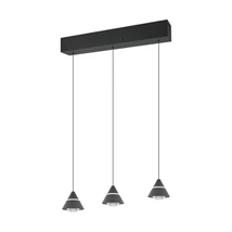 Pendul Trio ROMEO metal, negru, LED, 21W, 2300-3000-4000K, 2100Lm - 337010332