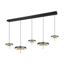 Pendul Trio KEATON metal, acril, negru, auriu, alb, LED, 50W, 2300-3000-4000K, 5900Lm - 340210580