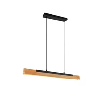 Pendul Trio KERALA metal, lemn, negru, maro, LED, 3000K, 25W, 3000lm - 341610132