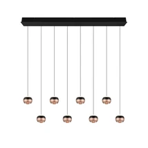 Pendul Trio ORBIT metal, negru, cafeniu, LED, 2300K - 3000K - 4000K, 64W, 7680lm - 344410832