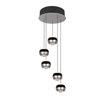 Pendul Trio ORBIT  metal, negru, nichel, LED, 8W, 960lm, 2300K-3000K-4000K - Trio-344430507