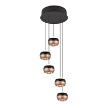 Pendul Trio ORBIT metal, negru, cafeniu, LED, 2300K - 3000K - 4000K, 40W, 4800lm - 344430532