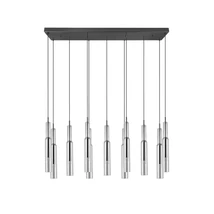 Pendul Trio LUCENT metal, sticla, negru, crom, transparent, LED, 2300K - 3000K - 4000K, 11x2.8W, 11x280lm - 344511120
