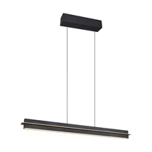 Pendul Trio EMERSON  metal, negru, LED, 22W, 2500lm, 2700K-5000K - Trio-346710180