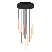 Pendul Trio FIATO, metal, negru, maro, LED, 33W, 4400lm, 2300K+3000K+4000K - Trio-352091117