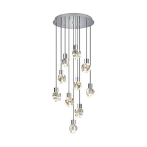 Pendul Trio VERANO  metal, cristal, crom, transparent, LED, 27.5W, 3300lm, 2300K-3000K-4000K - Trio-354531006