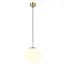 Pendul Trio FOMENTO, metal, sticla, alama, alb, E27 - Trio-363100108