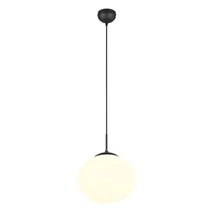 Pendul Trio FOMENTO, metal, sticla, negru, alb, E27 - Trio-363100132