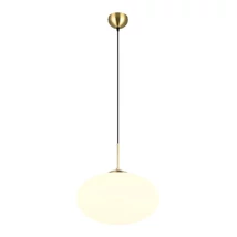 Pendul Trio FOMENTO, metal, sticla, alama, alb, E27 - Trio-363190108
