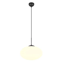 Pendul Trio FOMENTO, metal, sticla, negru, alb, E27 - Trio-363190132
