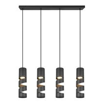 Pendul Trio STREAM, metal, negru, GU10 - Trio-364000432