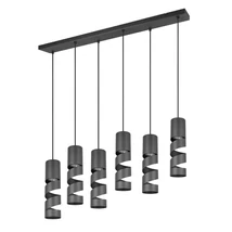 Pendul Trio STREAM, metal, negru, GU10 - Trio-364000632