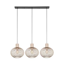 Pendul Trio GILA, metal, negru, maro, E27 - Trio-365700366
