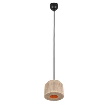 Pendul Trio SMILLA metal, iuta, negru, natural, E27 - Trio-366800136