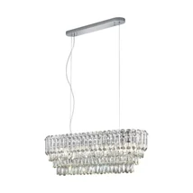 Pendul Trio MALIZIA metal, cristal, crom, transparent, E14 - Trio-367601006