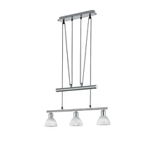 Pendul Trio LEVISTO metal, sticla, nichel, alb, E14 - 371010307