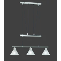 Pendul Trio STAMINA metal, sticla, nichel, alb, E14 - 3751031-07