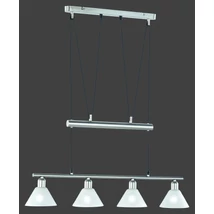 Pendul Trio STAMINA metal, sticla, nichel, alb, E14 - 3751041-07