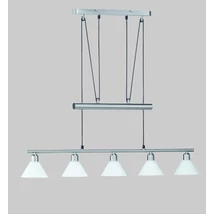 Pendul Trio STAMINA metal, sticla, nichel, alb, E14 - 3751051-07