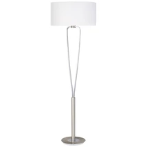 Lampadar Trio PARIS II metal, tesatura, nichel, alb, E27 - 400200107
