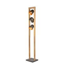 Lampadar Trio BELL metal, lemn, nichel, maro, E14 - 401900367