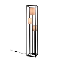 Lampadar Trio ROSS metal, tesatura, negru, multicolor, E27 - 403100317