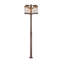 Lampadar exterior Trio SAMBESI metal, plastic, ruginiu, transparent, E27, IP44 - 404160324