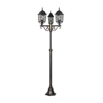 Lampadar exterior Trio VOLTURNO metal, sticla, ruginiu, transparent, E27, IP44 - 405960328