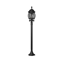 Lampadar exterior Trio ELVO metal, sticla, negru, transparent, E27, IP44 - 406960132