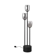 Lampadar Trio BARRET metal, sticla, negru, fumuriu, alb, E14 - 417500354