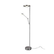 Lampadar Trio BARRIE metal, nichel, LED, 2700K-4000K, 1x32W, 3700lm, 1x6W, 700lm - 424210307