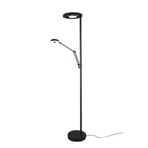 Lampadar Trio BARRIE metal, negru, LED, 2700K-4000K, 1x32W, 3700lm, 1x6W, 700lm - 424210332