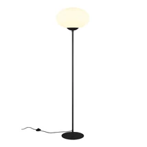 Lampadar Trio FOMENTO, metal, sticla, negru, alb, E27 - Trio-463100132
