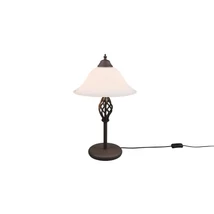 Veioza Trio RUSTICA metal, sticla, rugina, alb, E14 - 501000224