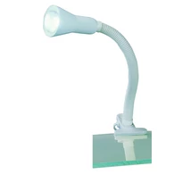 Veioza cu clema Trio FLEXO plastic, alb, E14 - 5028010-01