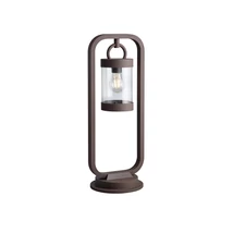 Lampadar exterior Trio SAMBESI metal, sticla, rugina, transparent, E27, IP44 - 504160124